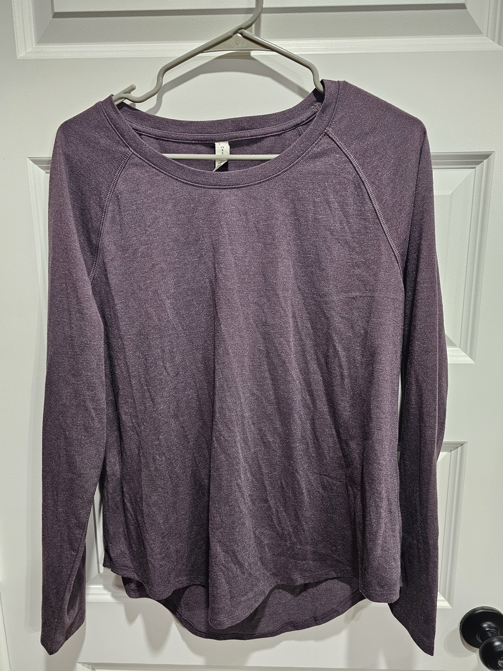 Under Armour Long-Sleeve Crewneck Top - Purple Heather With Open Back